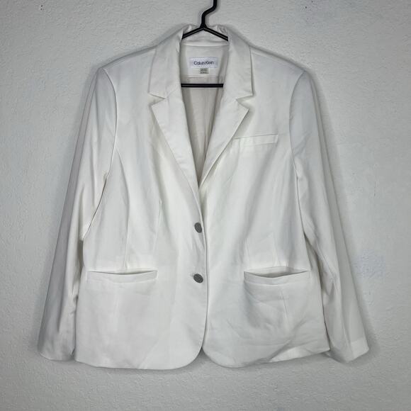 Calvin Klein Ivory Blazer Size 18W, classic, elegant, sophisticated, business - Picture 1 of 10